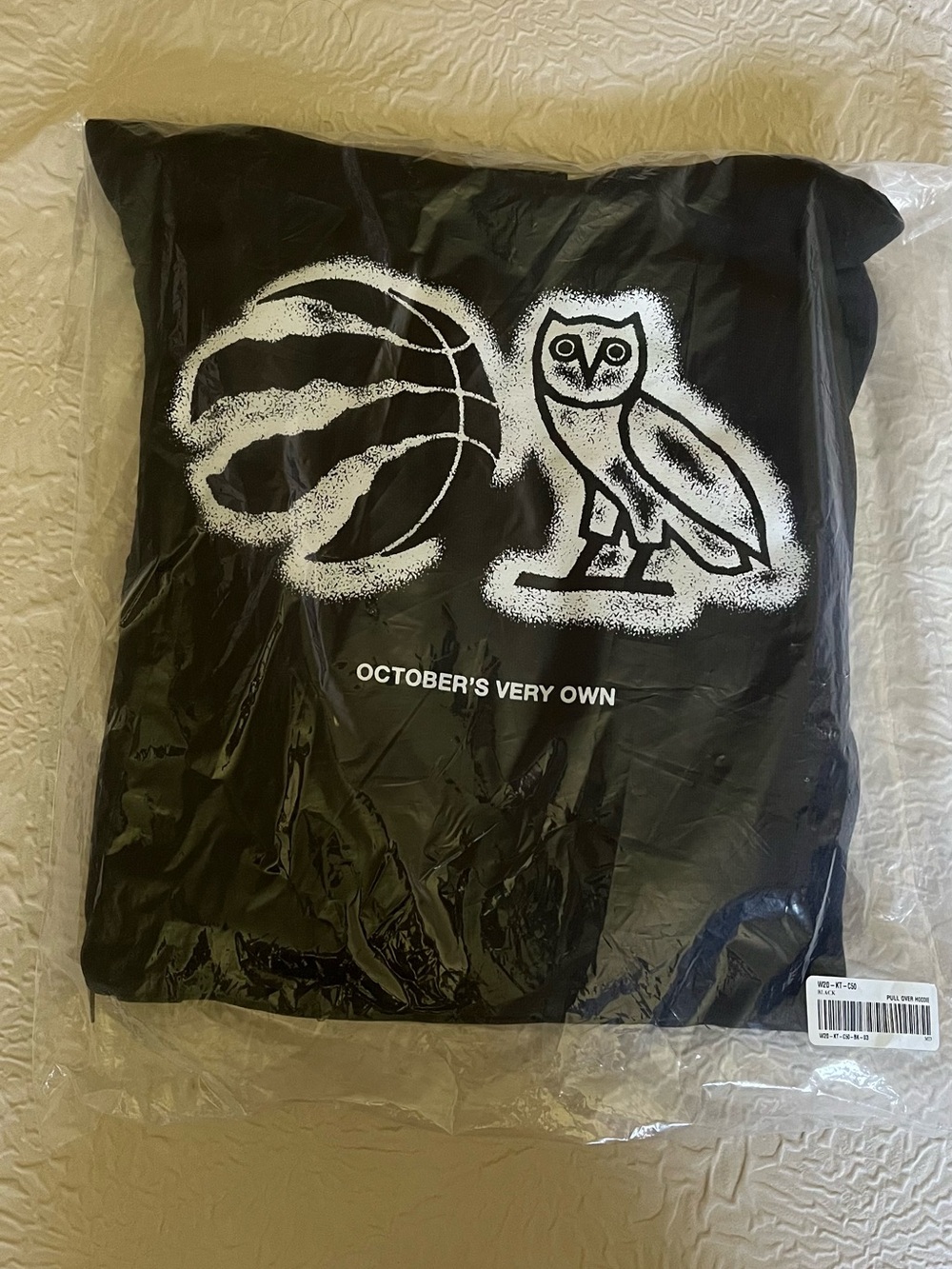 OVO Black Sweatshirt with White Owl & Basketball Graphic